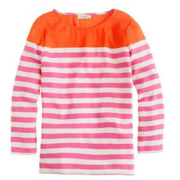 J Crew Tabitha blouse in color-block - Picture 1 of 8